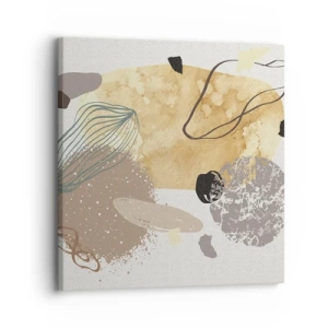 Quadro em tela - Plumcologia aplicada - 30x30 cm