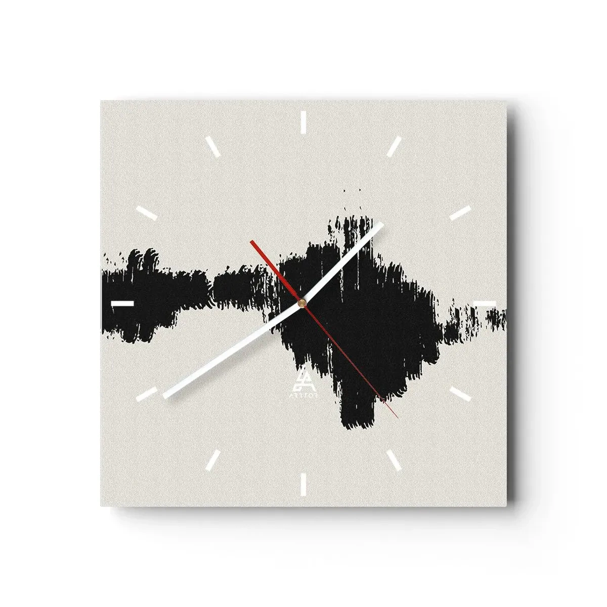 Relógio de parede - Relógio em vidro - Vibrações da imaginação - 30x30 cm