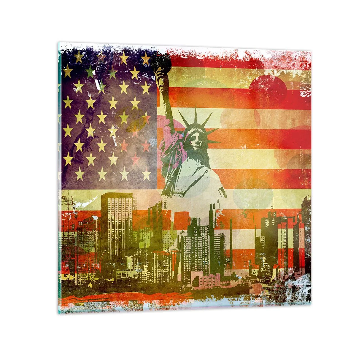 Quadro em vidro - Viva a América! - 30x30 cm