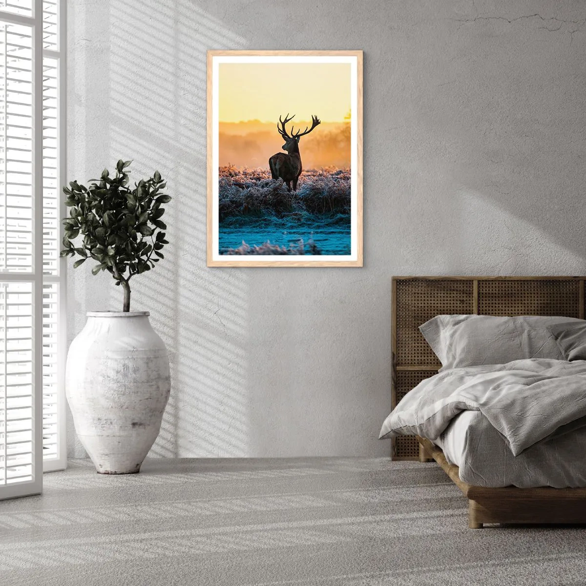 Pôster com moldura de carvalho claro - Coroado em sua terra - 50x70 cm