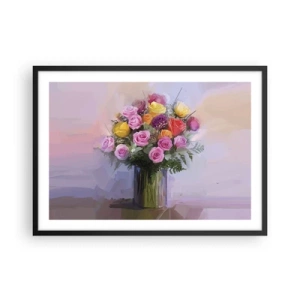 Pôster com moldura preta - Beleza retida - 70x50 cm
