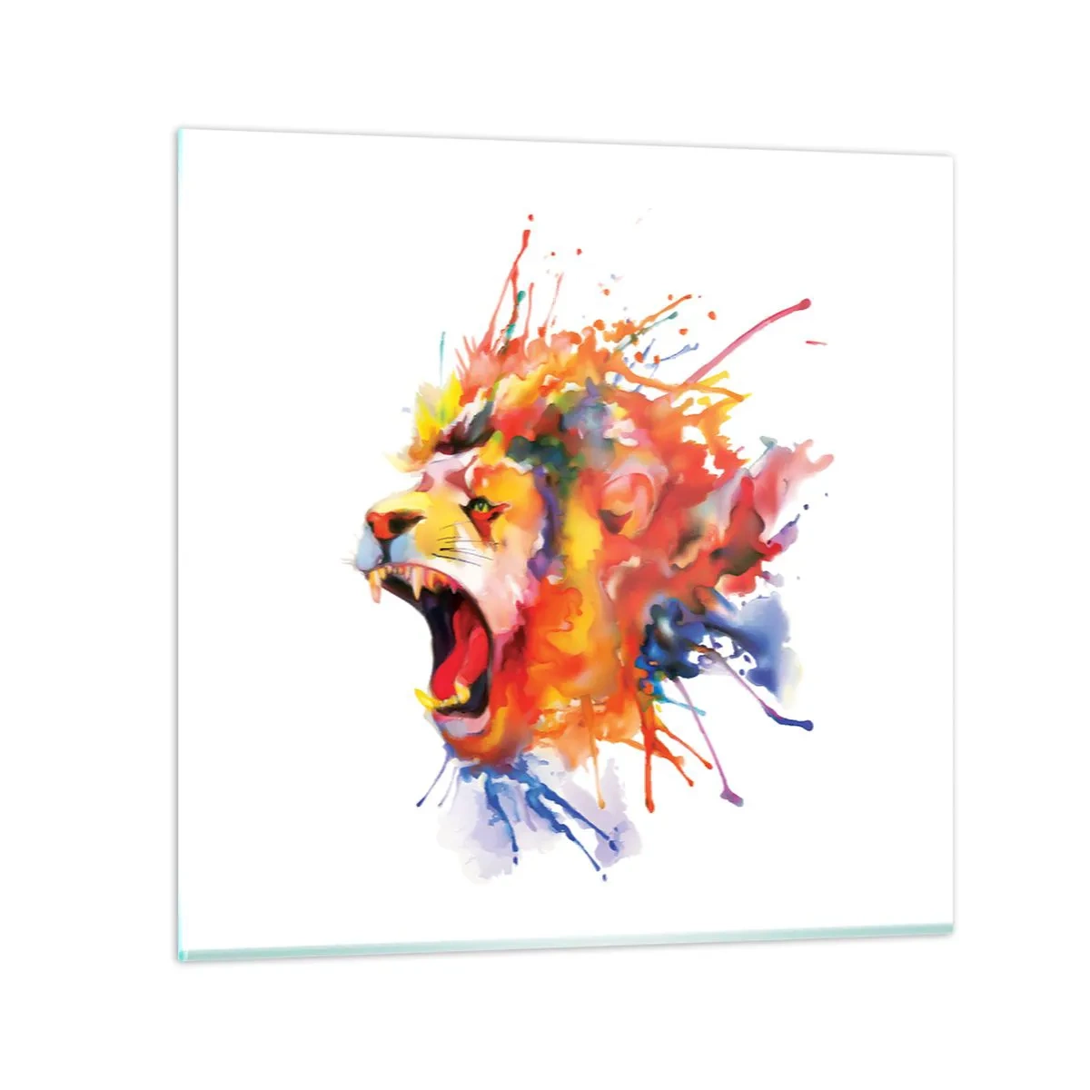 Quadro em vidro - Explosão de raiva - 70x70 cm