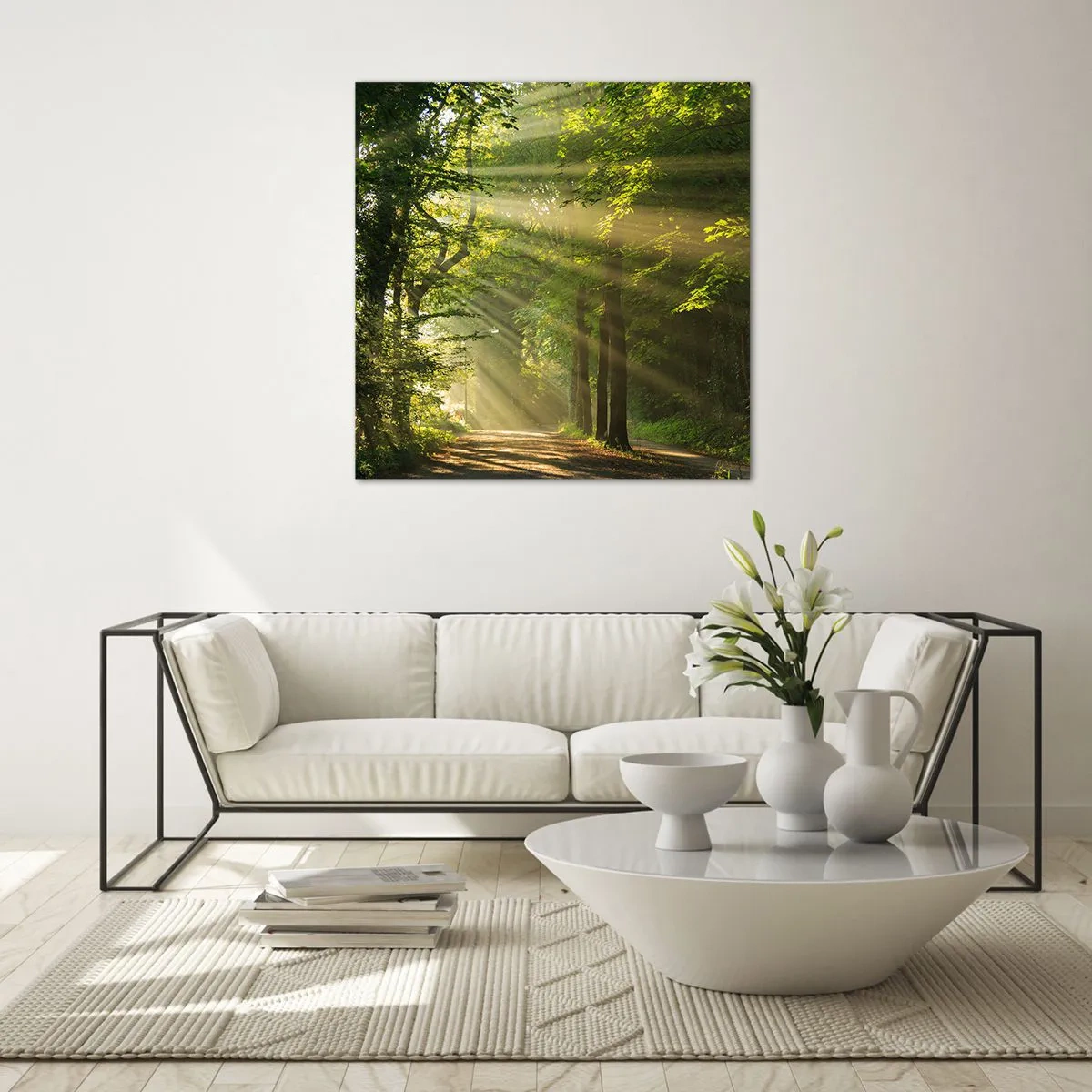 Quadro em vidro - Momento florestal - 50x50 cm