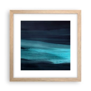 Pôster com moldura de carvalho claro - Vá com o fluxo - 30x30 cm