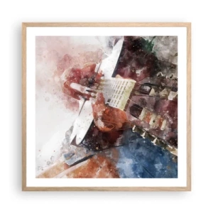 Pôster com moldura de carvalho claro - E o que acha? - 60x60 cm