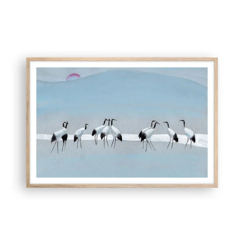 Pôster com moldura de carvalho claro - Depois de um dia quente - 91x61 cm