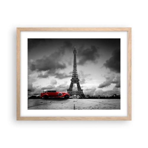 Pôster com moldura de carvalho claro - Não há muito tempo atrás em Paris - 50x40 cm
