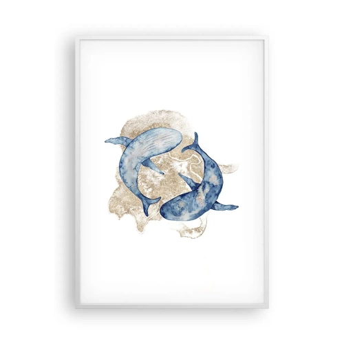 Pôster em moldura branca - Amizade ou amor? - 70x100 cm