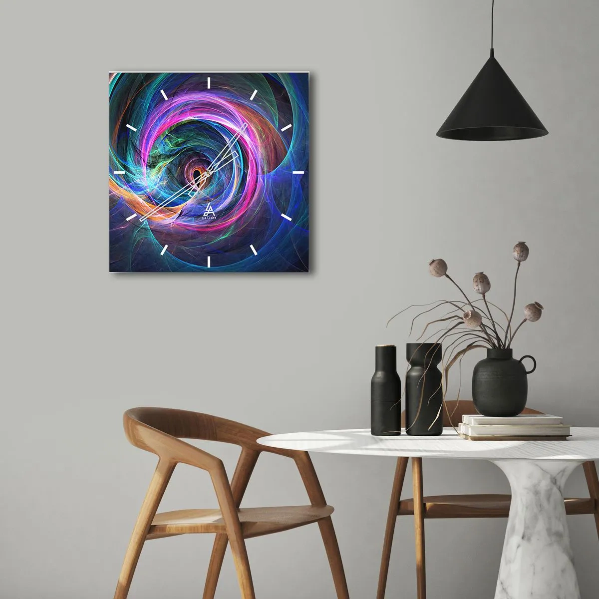 Relógio de parede - Relógio em vidro - Para onde quer me levar? - 30x30 cm