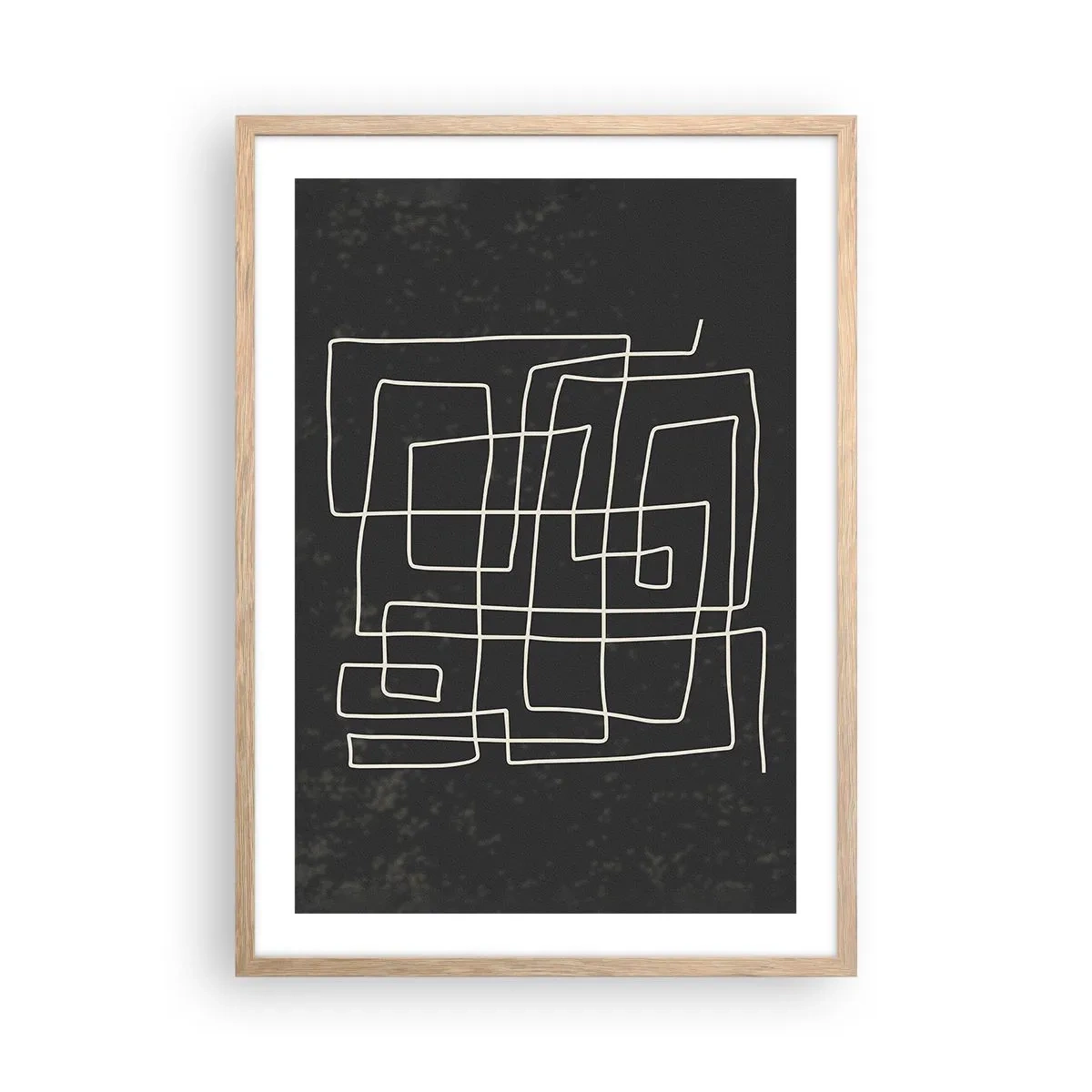 Pôster com moldura de carvalho claro - Não é tão simples - 50x70 cm