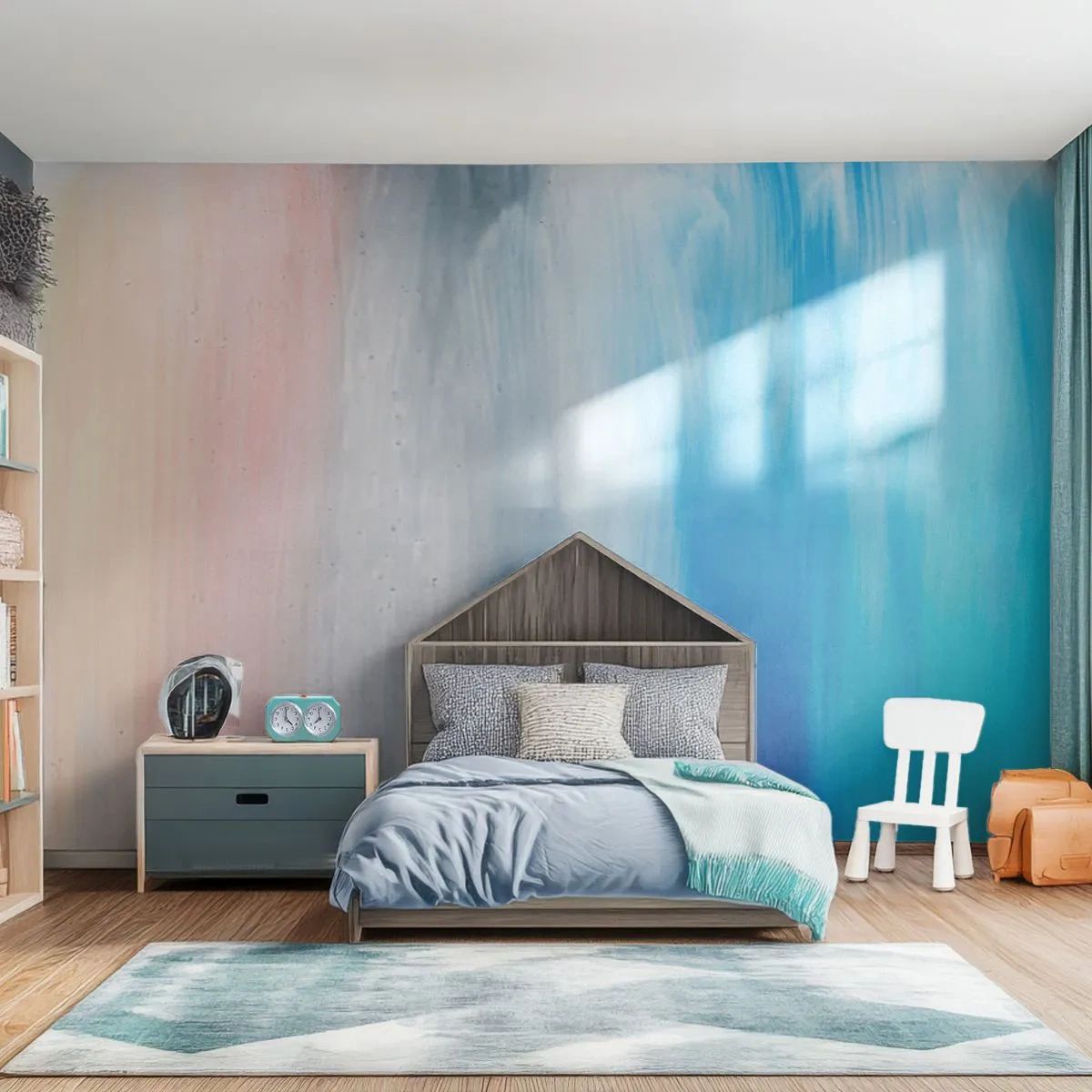 Papel de Parede Premium Sand - Elementos: ar - Abstração, Pedaço, Pastel - 100x70 cm