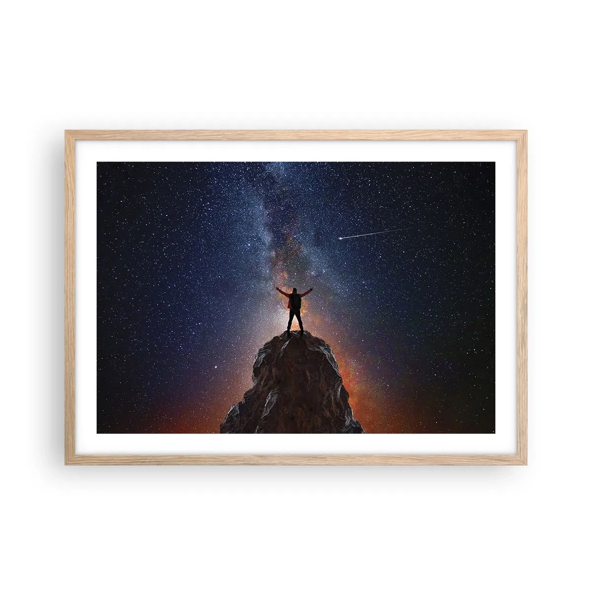 Pôster com moldura de carvalho claro - A força está comigo! - 70x50 cm