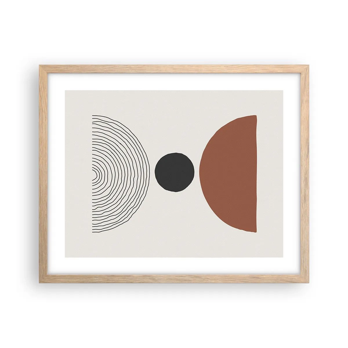 Pôster com moldura de carvalho claro - Em destaque - 50x40 cm