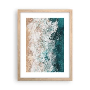 Pôster com moldura de carvalho claro - Histórias do mar - 30x40 cm