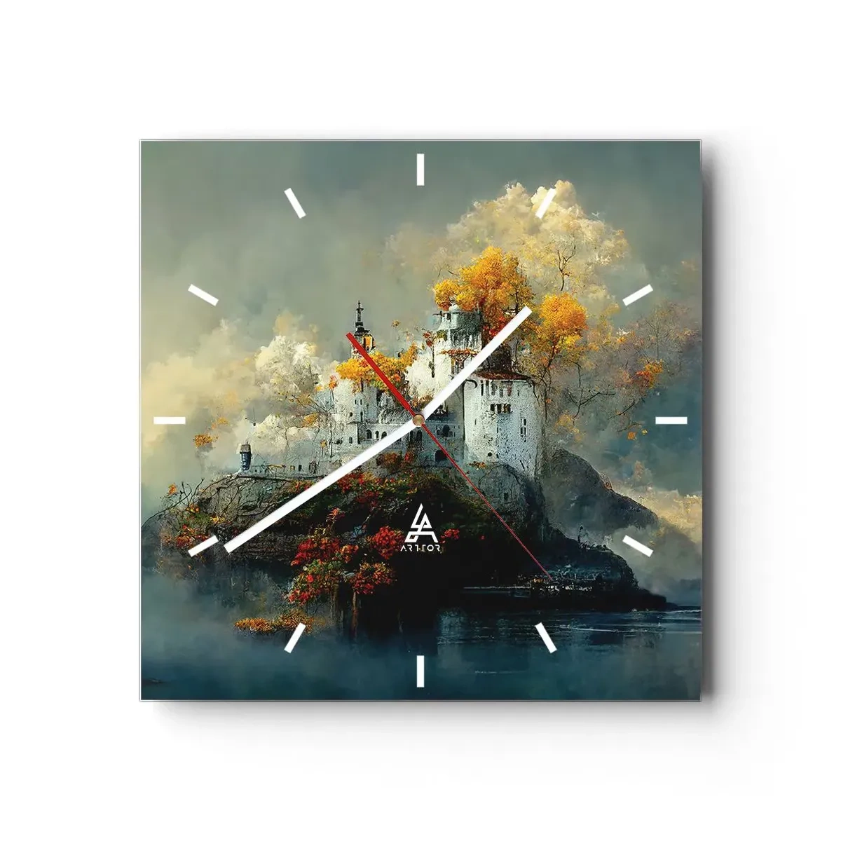 Relógio de parede - Relógio em vidro - O começo de uma história romântica - 30x30 cm