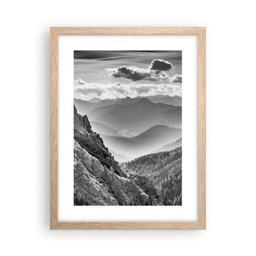 Pôster com moldura de carvalho claro - Até ao horizonte - 30x40 cm