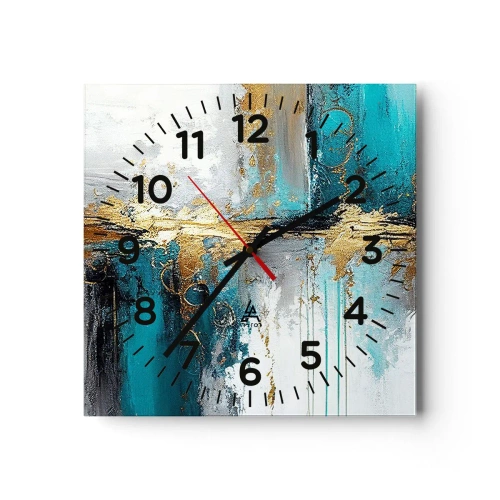 Relógio de parede - Relógio em vidro - Tudo flui - 40x40 cm