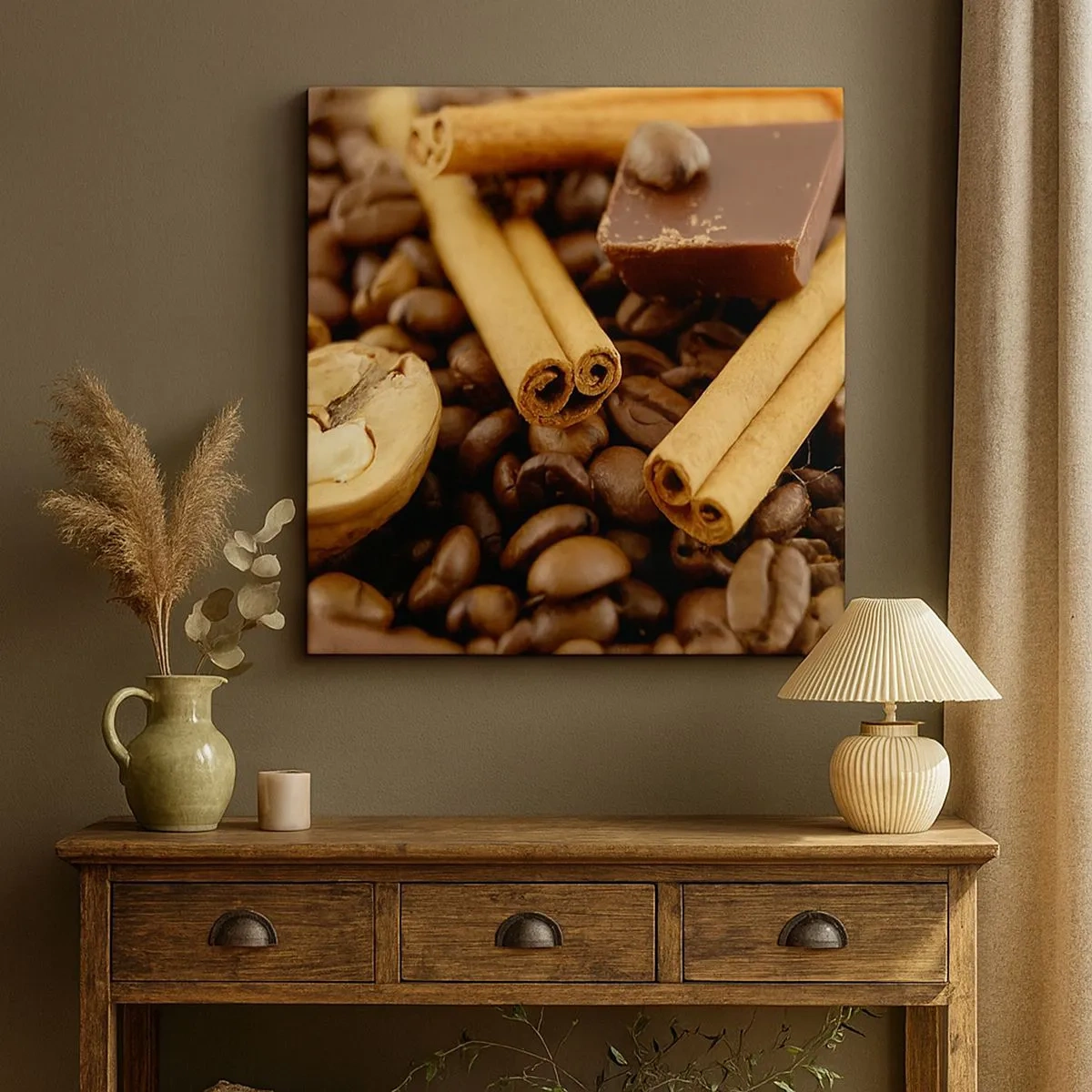 Quadro em tela - Concerto de aromas - 30x30 cm