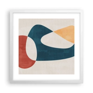 Pôster em moldura branca - Influências e metamorfoses - 40x40 cm