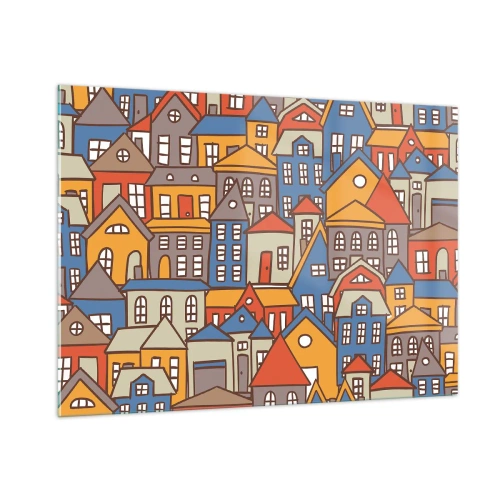 Quadro em vidro - Atrás da casa - 100x70 cm