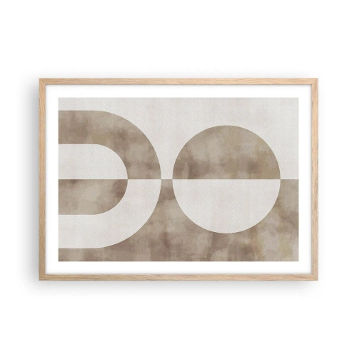 Pôster com moldura de carvalho claro - Semelhanças e diferenças - 70x50 cm