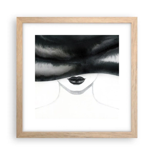 Pôster com moldura de carvalho claro - Mistério sensual - 30x30 cm