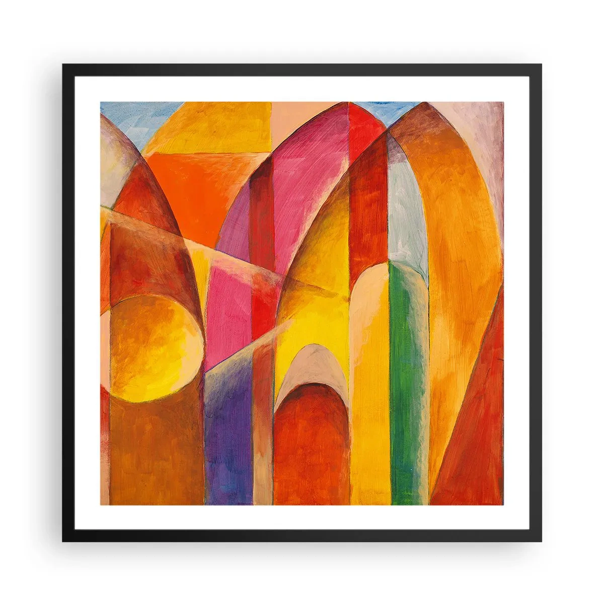 Pôster com moldura preta - Catedral do Sol - 60x60 cm