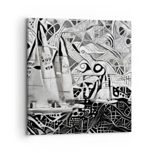 Quadro em tela - Entre as ondas - 70x70 cm