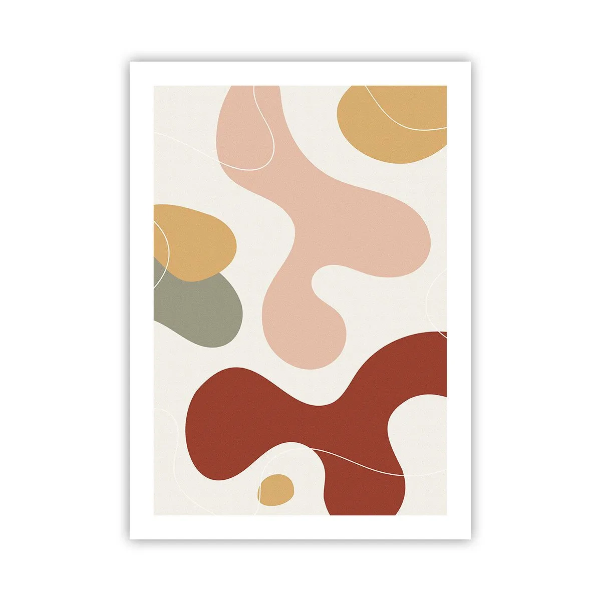 Pôster - Ziguezagues ornamentais - 50x70 cm
