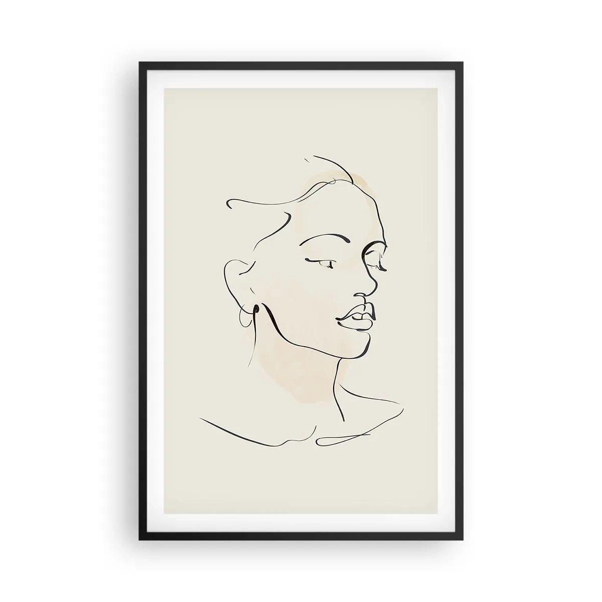 Pôster com moldura preta - Uma certa linha - 61x91 cm