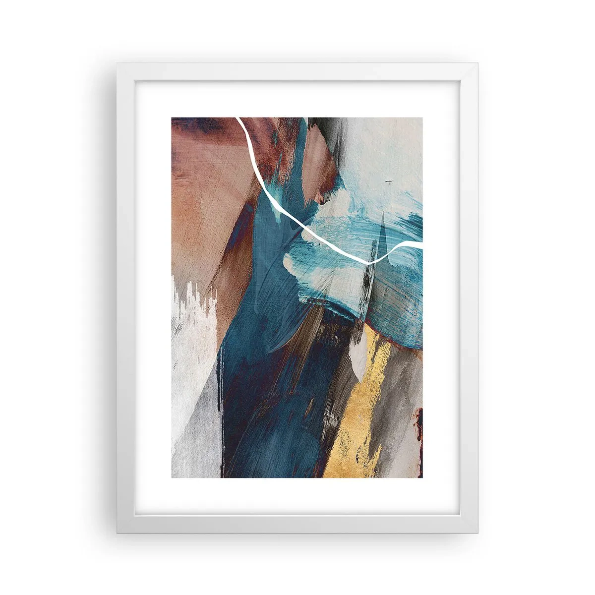 Pôster em moldura branca - Com elegância e energia - 30x40 cm