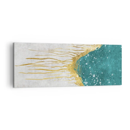 Quadro em tela - Maré Dourada - 140x50 cm