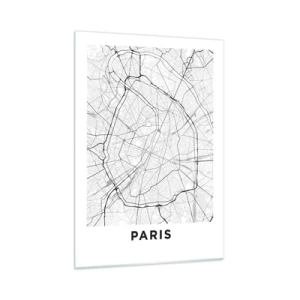 Quadro em vidro - Flor de Paris - 50x70 cm