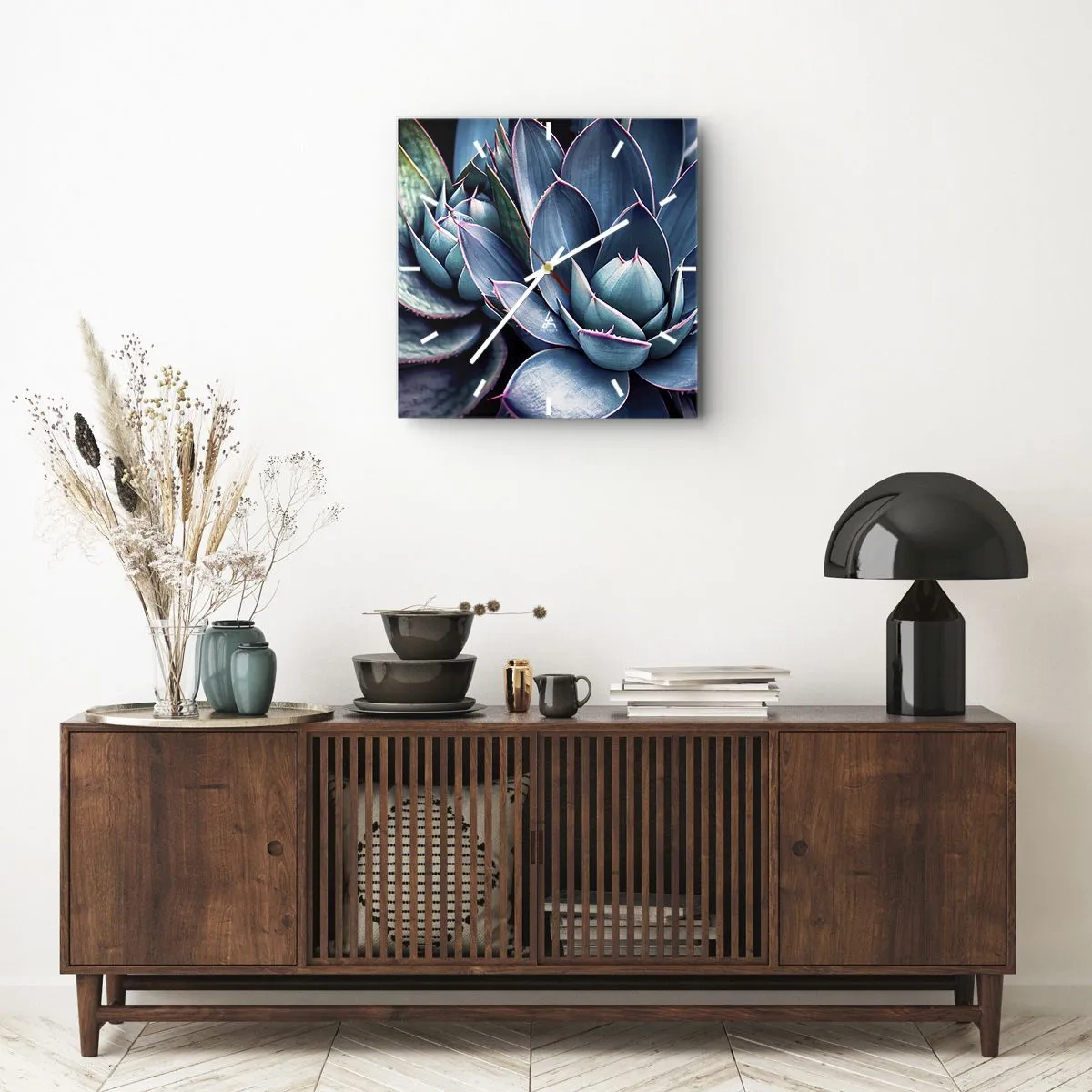 Relógio de parede - Relógio em vidro - Força vital - 30x30 cm