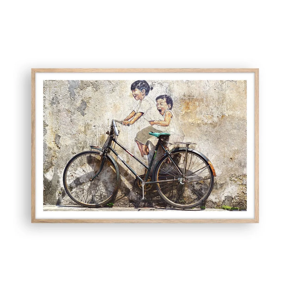 Pôster com moldura de carvalho claro - Verdadeiro ou falso? - 91x61 cm