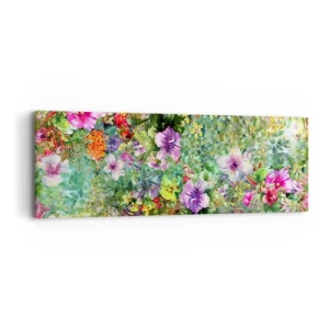 Quadro em tela - Nas flores para a perdição - 90x30 cm