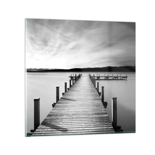 Quadro em vidro - A fonte da tranquilidade - 40x40 cm