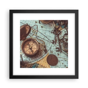 Pôster com moldura preta - Para o aventureiro - 30x30 cm