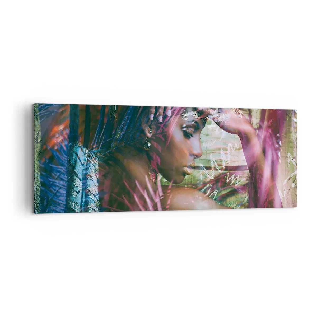 Quadro em tela - Mãe Natureza na selva - 140x50 cm