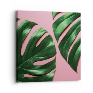 Quadro em tela - Encontro verde - 30x30 cm