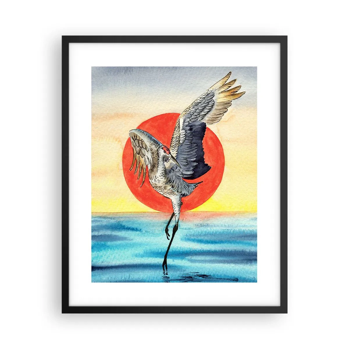 Pôster com moldura preta - É hora de voltar - 40x50 cm