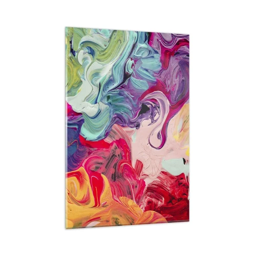 Quadro em vidro - O nascimento das cores - 80x120 cm