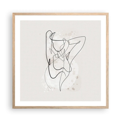 Pôster com moldura de carvalho claro - A arte da sedução - 60x60 cm