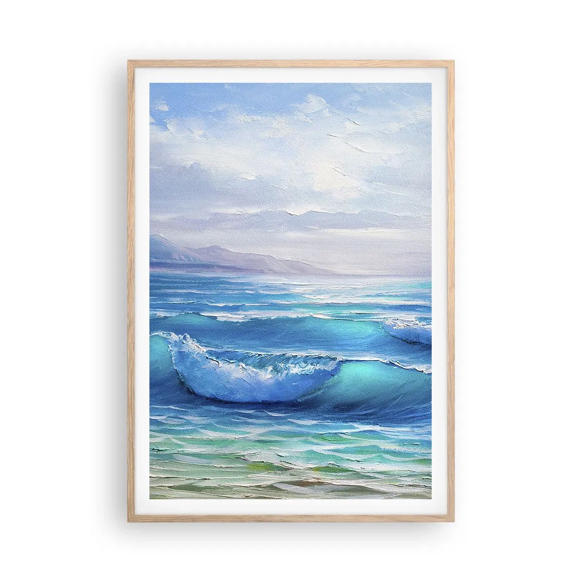 Pôster com moldura de carvalho claro - Conforta e consola - 70x100 cm