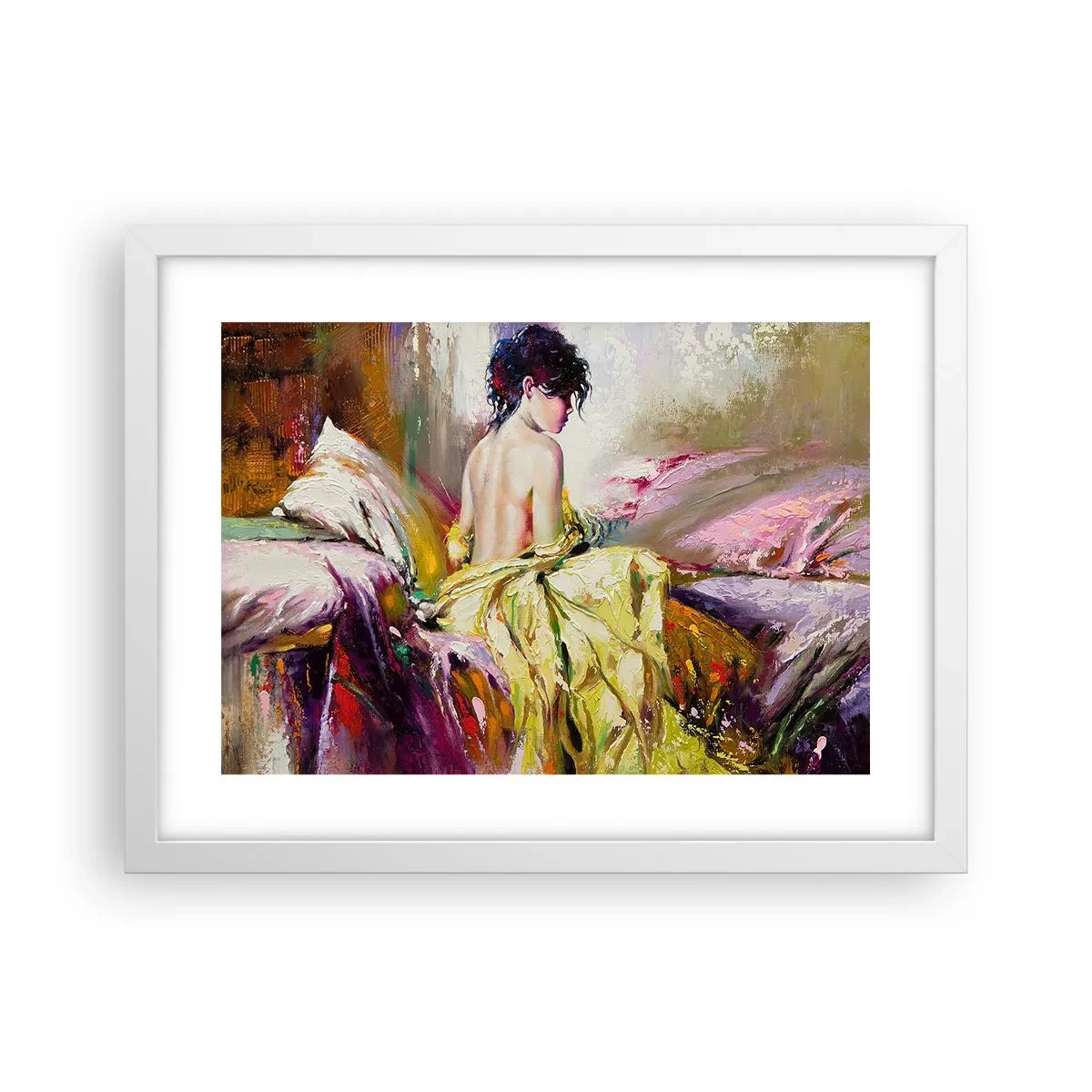 Pôster em moldura branca - Entre a boca e a borda do copo - 40x30 cm