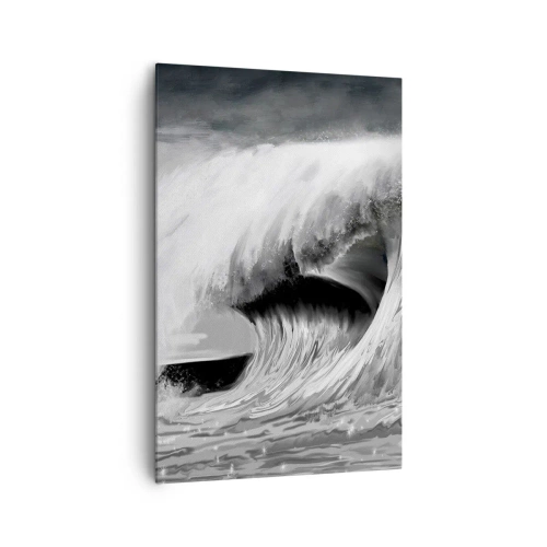 Quadro em tela - A ira do oceano - 80x120 cm