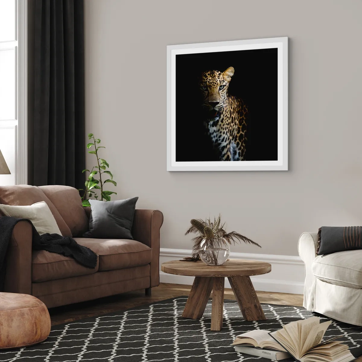 Pôster em moldura branca - Beleza escura - 50x50 cm