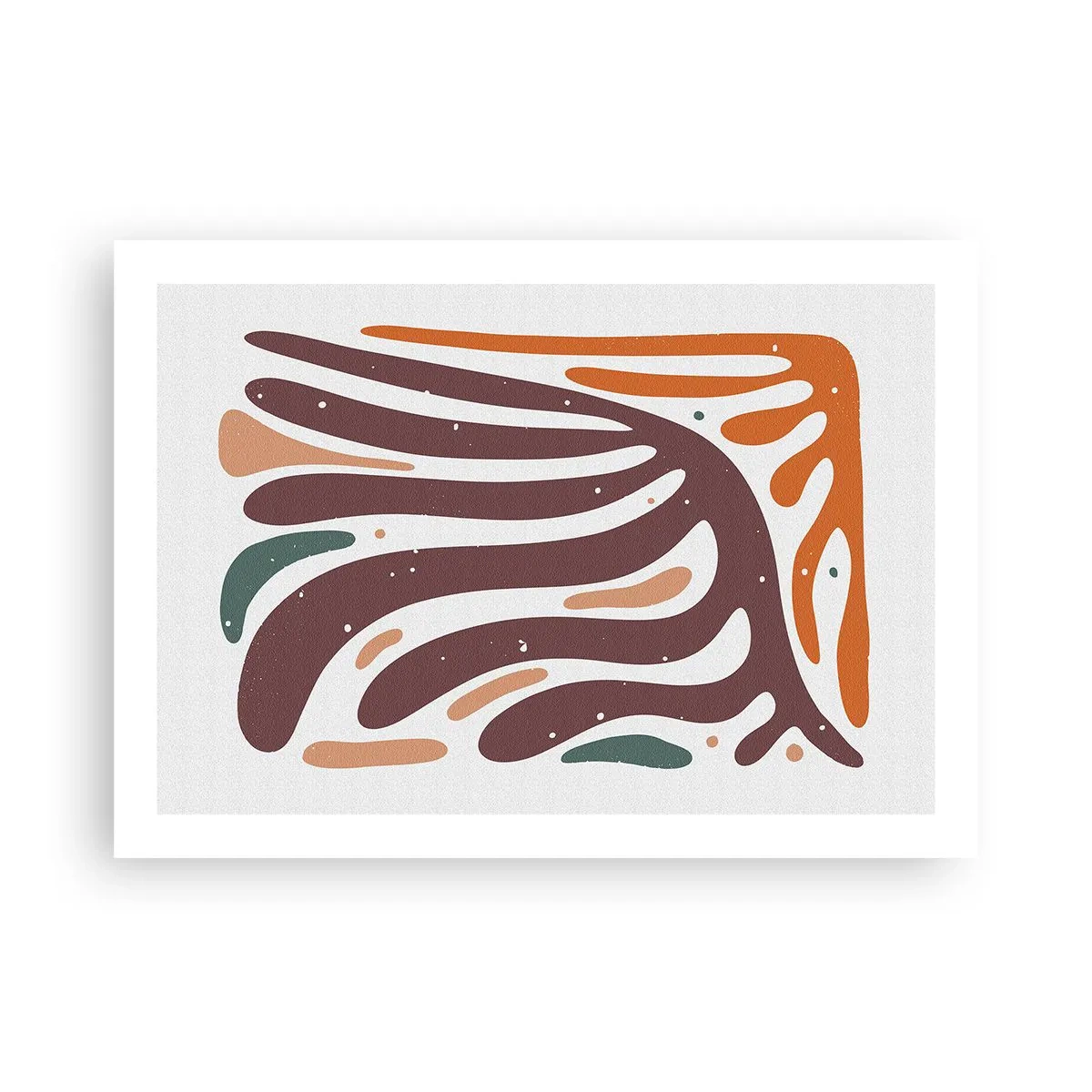 Pôster - Composição orgánica radiante - 70x50 cm