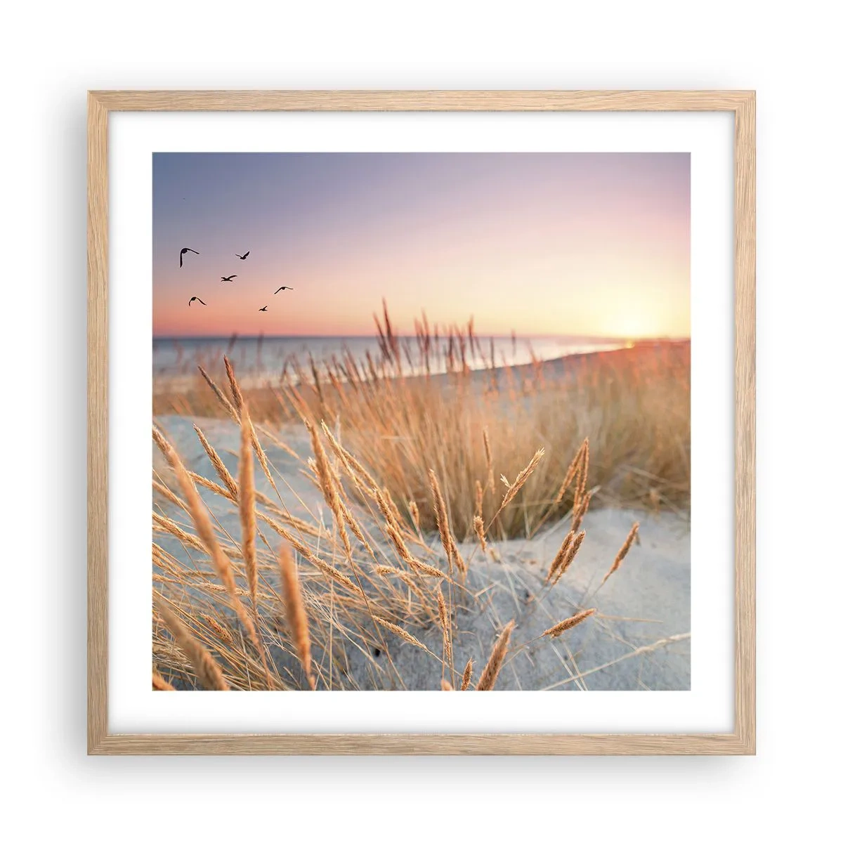 Pôster com moldura de carvalho claro - Uma canção de embalar do Báltico - 50x50 cm