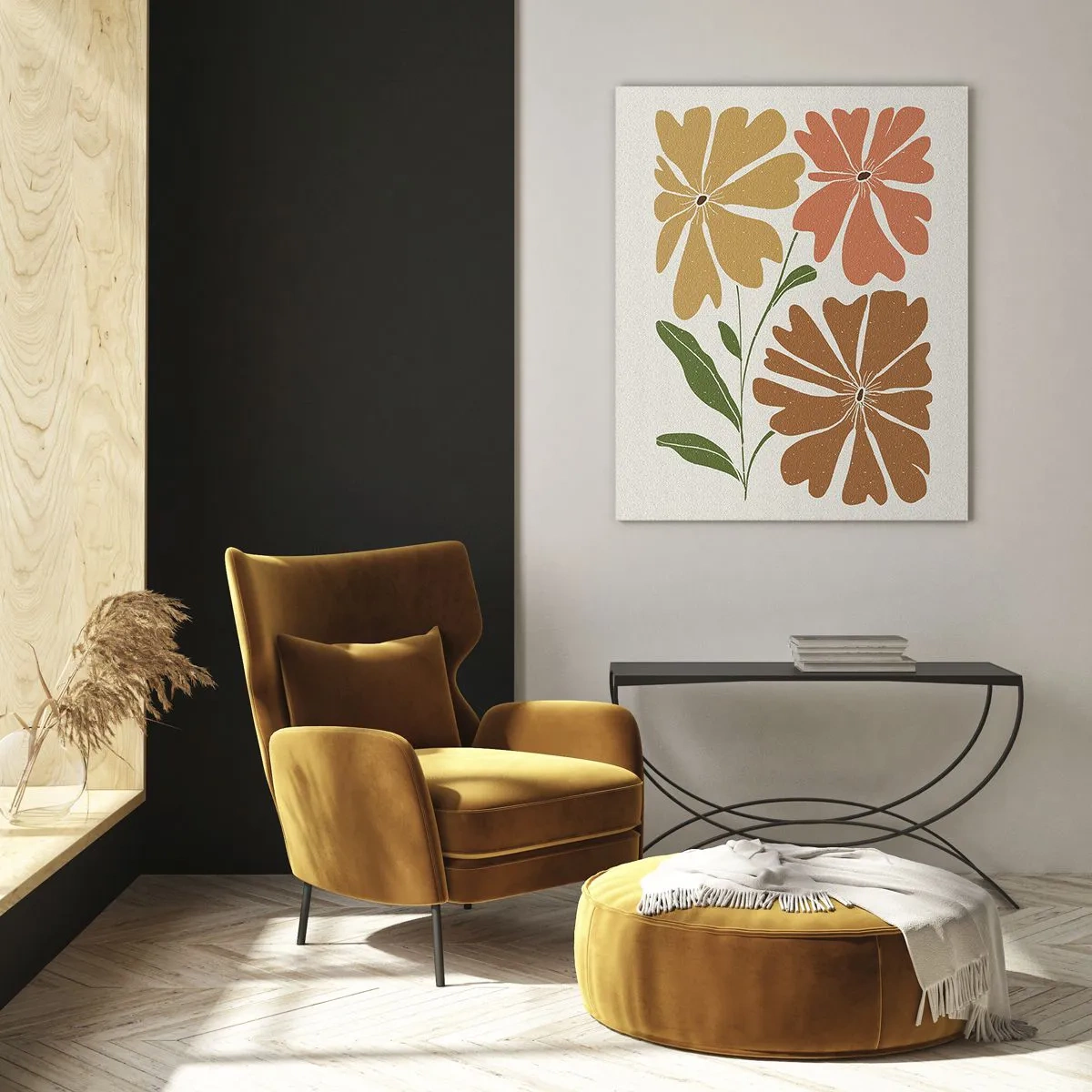 Quadro em vidro - Natureza e geometria - 70x100 cm